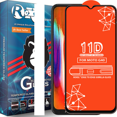 Roxel Edge To Edge Tempered Glass for Motorola G40(Pack of 1)