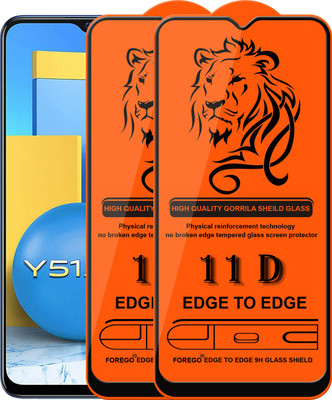 Forego Edge To Edge Tempered Glass for Vivo Y51A(Pack of 2)