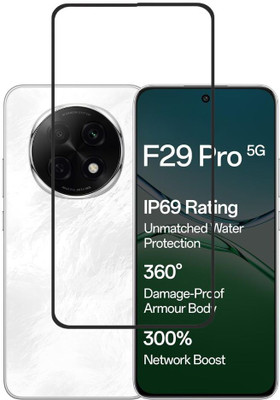 ISAAK Edge To Edge Tempered Glass for OPPO F29 Pro 5G, Edge to Edge, Full Glue Tempered Glass(Pack of 1)