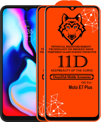 CRodible Edge To Edge Tempered Glass for Moto E7 Plus(Pack of 2)