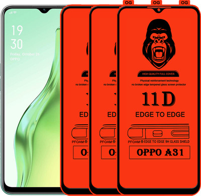 Rofix star Edge To Edge Tempered Glass for OPPO A31(Pack of 3)