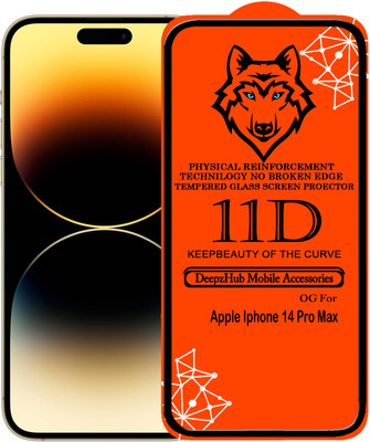 CRodible Edge To Edge Tempered Glass for iPhone 14 Pro Max(Pack of 1)