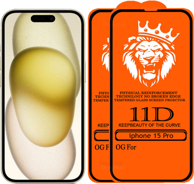 DeepzHub Edge To Edge Tempered Glass for iPhone 15 Pro(Pack of 2)