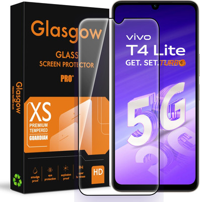 Glasgow Edge To Edge Tempered Glass for Vivo T4 Lite 5G(Pack of 1)