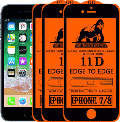TWIGLO Edge To Edge Tempered Glass for Apple iPhone 7(Pack of 3)