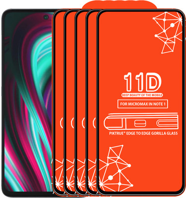 PikTrue Edge To Edge Tempered Glass for MICROMAX IN NOTE 1(Pack of 5)