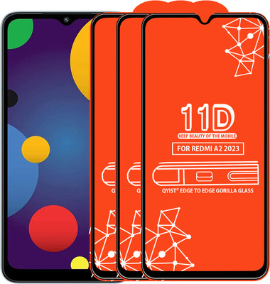Qyist Edge To Edge Tempered Glass for Redmi A2 2023(Pack of 3)