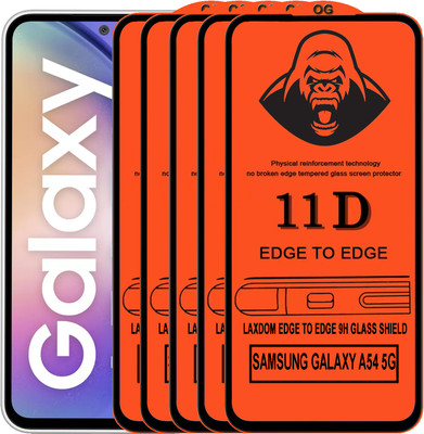 Laxdom Edge To Edge Tempered Glass for SAMSUNG GALAXY A54 5G(Pack of 5)