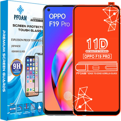 PFOAM Edge To Edge Tempered Glass for OPPO F19 PRO(Pack of 1)