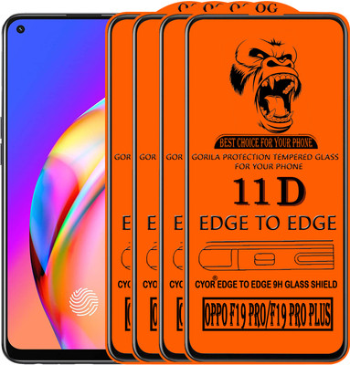 CYOR Edge To Edge Tempered Glass for OPPO F19 PRO(Pack of 4)