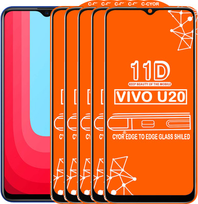 CYOR Edge To Edge Tempered Glass for VIVO U20(Pack of 5)
