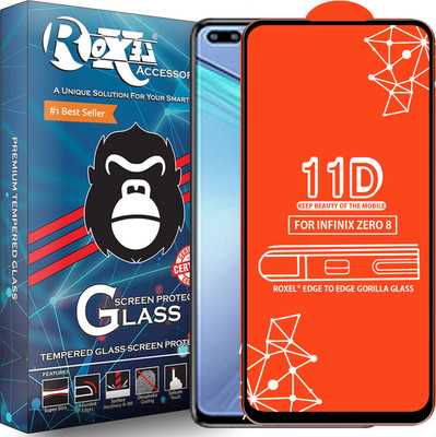 Roxel Edge To Edge Tempered Glass for Infinix Zero 8(Pack of 1)