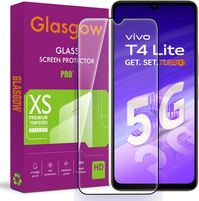 Glasgow Edge To Edge Tempered Glass for Vivo T4 Lite 5G(Pack of 1)