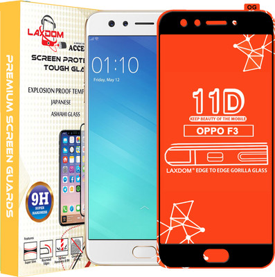 Laxdom Edge To Edge Tempered Glass for Oppo F3(Pack of 1)