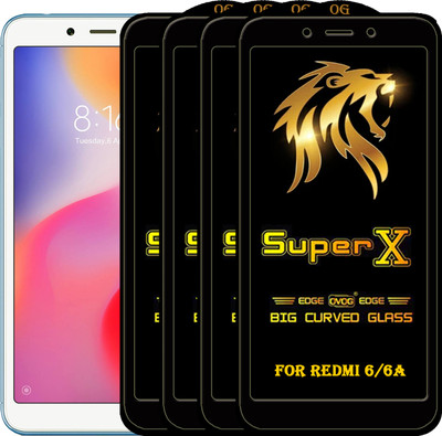PFOAM Edge To Edge Tempered Glass for Mi Redmi 6A(Pack of 4)