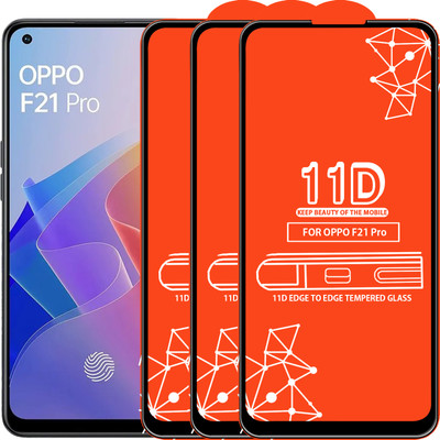 Qyist Edge To Edge Tempered Glass for Oppo F21 Pro(Pack of 3)