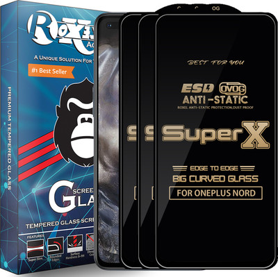Roxel Edge To Edge Tempered Glass for ONEPLUS NORD(Pack of 3)