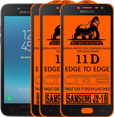 TWIGLO Edge To Edge Tempered Glass for SAMSUNG J2-18(Pack of 3)