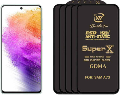 GDMA Edge To Edge Tempered Glass for SAMSUNG A73(Pack of 5)