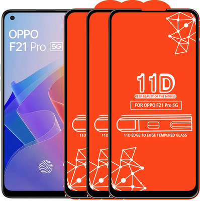 Qyist Edge To Edge Tempered Glass for Oppo F21 Pro 5G(Pack of 3)