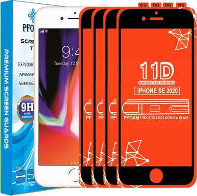 PFOAM Edge To Edge Tempered Glass for APPLE IPHONE SE 2020(Pack of 4)