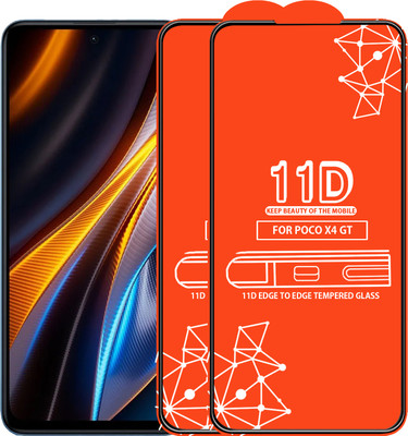 Qyist Edge To Edge Tempered Glass for Poco X4 Gt(Pack of 2)