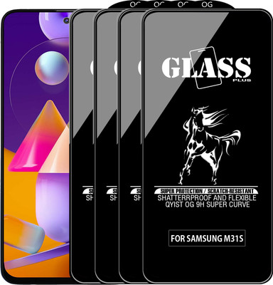 Qyist Edge To Edge Tempered Glass for SAMSUNG GALAXY M31S(Pack of 4)