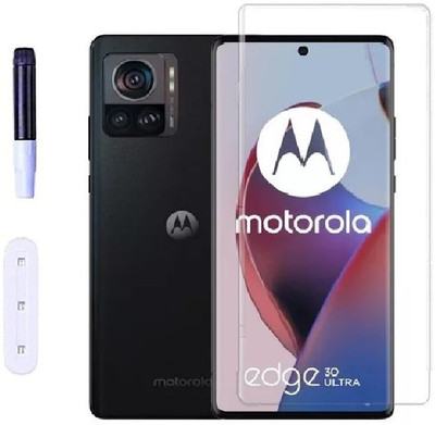 Mersal Edge To Edge Tempered Glass for Motorola Edge 30 Ultra, UV Curved Screen Protector with Easy Installation Kit(Pack of 1)