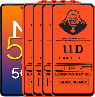 Laxdom Edge To Edge Tempered Glass for SAMSUNG GALAXY M52 5G(Pack of 4)
