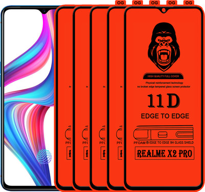 Laxdom Edge To Edge Tempered Glass for Realme X2 Pro(Pack of 5)