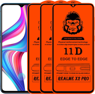 Xester Edge To Edge Tempered Glass for Realme X2 Pro(Pack of 3)