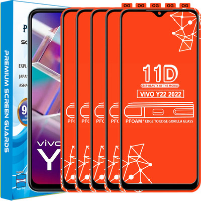 PFOAM Edge To Edge Tempered Glass for VIVO Y22 2022(Pack of 5)