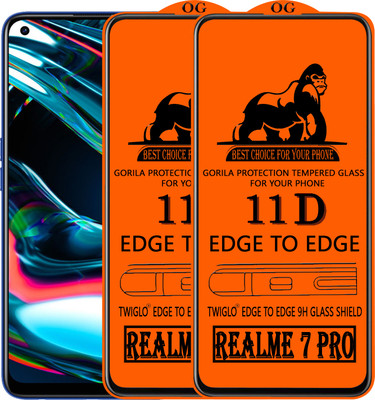 CYOR Edge To Edge Tempered Glass for REALME 7 PRO(Pack of 2)