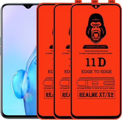 Rofix star Edge To Edge Tempered Glass for Realme XT(Pack of 3)