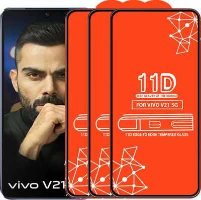 Roxel Edge To Edge Tempered Glass for Vivo V21 5G(Pack of 3)