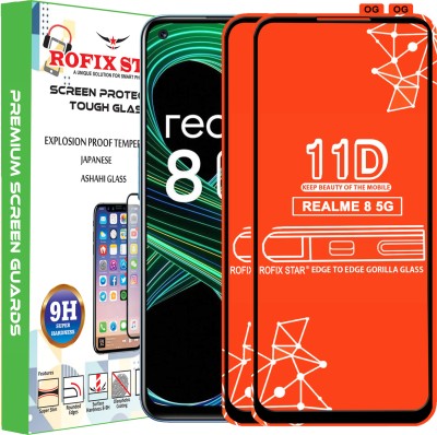 Rofix star Edge To Edge Tempered Glass for REALME 8 5G(Pack of 2)