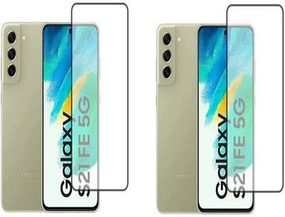 NIMMIKA ENTERPRISES Edge To Edge Tempered Glass for Samsung Galaxy S21 FE 5G D+ Tempered Glass(Pack of 2)