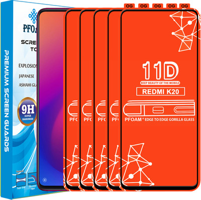 PFOAM Edge To Edge Tempered Glass for Mi K20(Pack of 5)