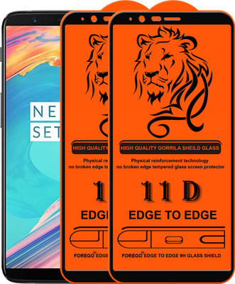 Forego Edge To Edge Tempered Glass for OnePlus 5T(Pack of 2)