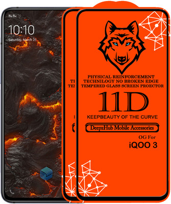 DeepzHub Edge To Edge Tempered Glass for IQOO 3(Pack of 2)