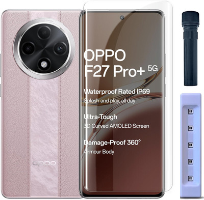 OneTech Edge To Edge Tempered Glass for Oppo F27 Pro 5G / F27 Pro+ Plus 5G 9H Hardness, UV Advanced HD+ Screen Protector(Pack of 1)