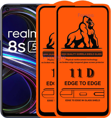 elevend Edge To Edge Tempered Glass for Realme 8s 5G(Pack of 2)