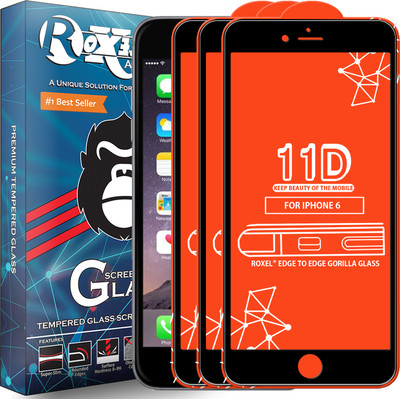 Roxel Edge To Edge Tempered Glass for Apple iPhone 6(Pack of 3)