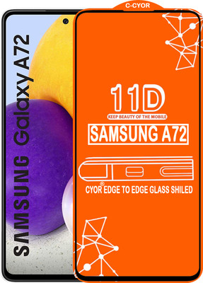 CYOR Edge To Edge Tempered Glass for SAMSUNG A72(Pack of 1)