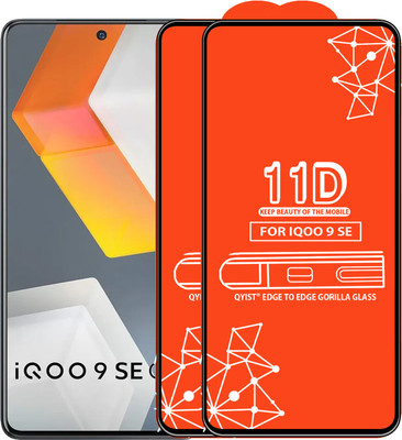 Qyist Edge To Edge Tempered Glass for Iqoo 9 Se(Pack of 2)