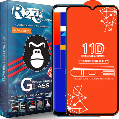 Roxel Edge To Edge Tempered Glass for Infinix Hot 10 Play(Pack of 1)