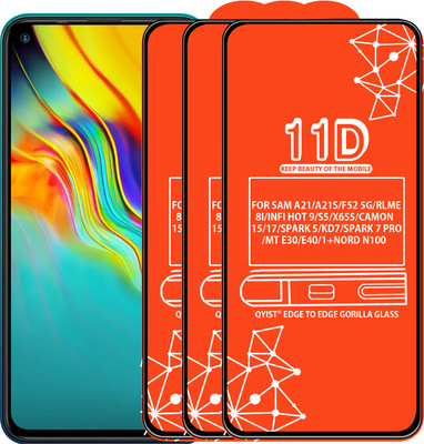 Qyist Edge To Edge Tempered Glass for FOR INFINIX HOT 9 PLAY, INFINIX HOT 10 PLAY, INFINIX HOT 10T, INFINIX HOT 10S, INFINIX HOT 11 PLAY, INFINIX SMART 4 PLUS, INFINIX SMART 6 PLUS, TECNO SPARK 7 PLUS, TECNO POVA NEO(Pack of 3)