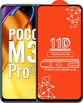 Roxel Edge To Edge Tempered Glass for Poco M3 Pro(Pack of 1)