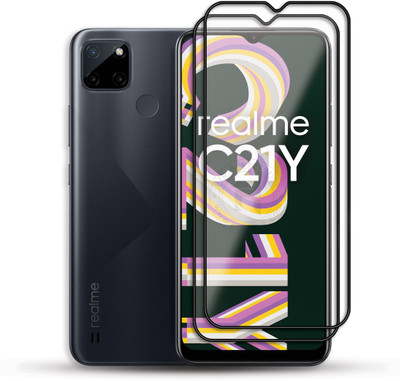 PROACCS Edge To Edge Tempered Glass for REALME C21Y(Pack of 2)