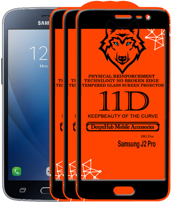 DeepzHub Edge To Edge Tempered Glass for Samsung Galaxy J2 Pro(Pack of 3)